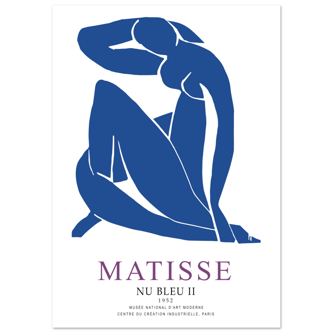 Henri Matisse Nu Bleu II (Blue Nude II) 1952 Artwork Poster-5