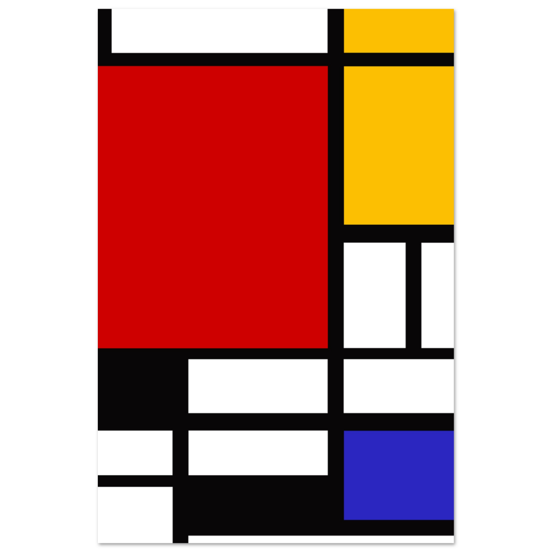 Piet Mondrian - Composition with Red, Yellow, and Blue - 1942 Artwork Poster-2
