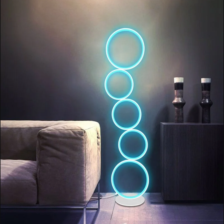 RGB Minimalist Circular Floor Lamp-1