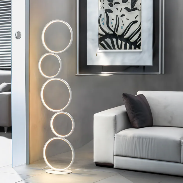 RGB Minimalist Circular Floor Lamp-0