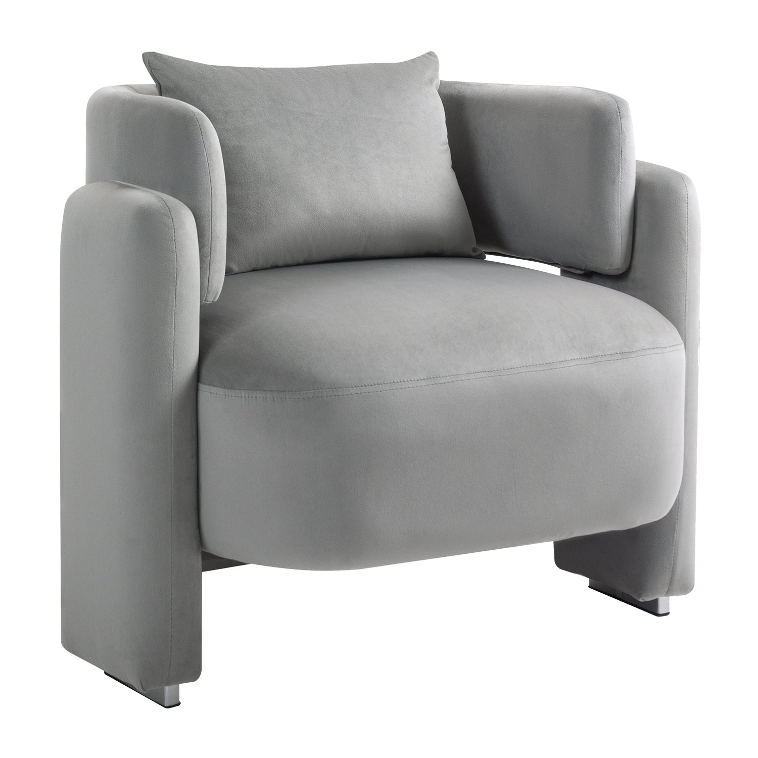 Modern Velvet Lounge Chair-0