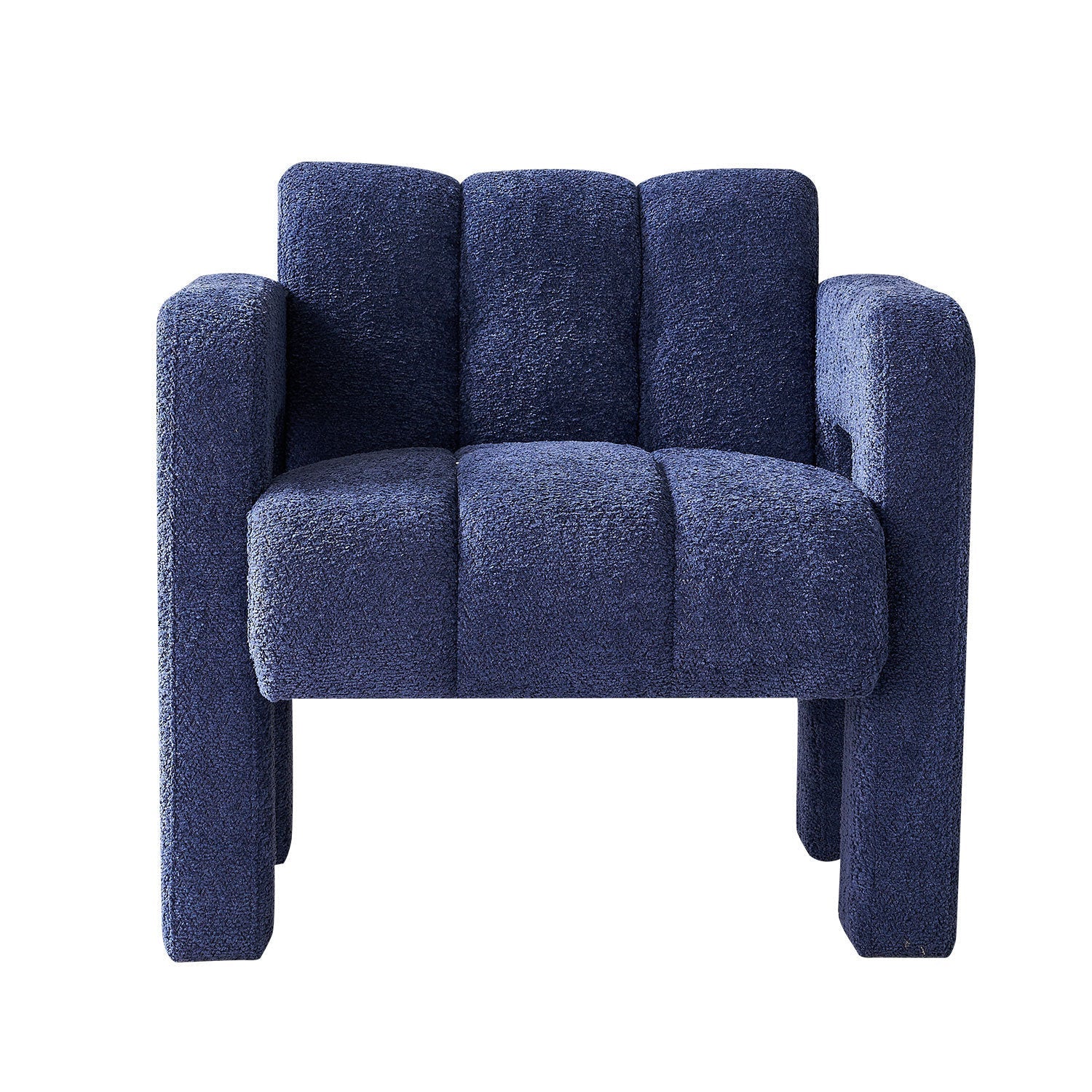 Wide Boucle Upholstered Accent Chair-3