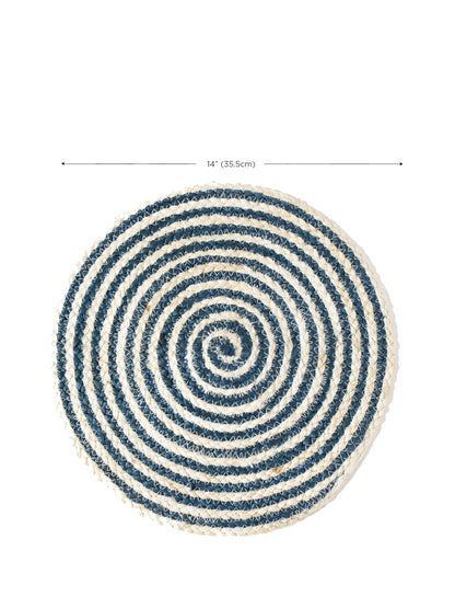 Kata Spiral Placemat - Blue (Set of 4)-5