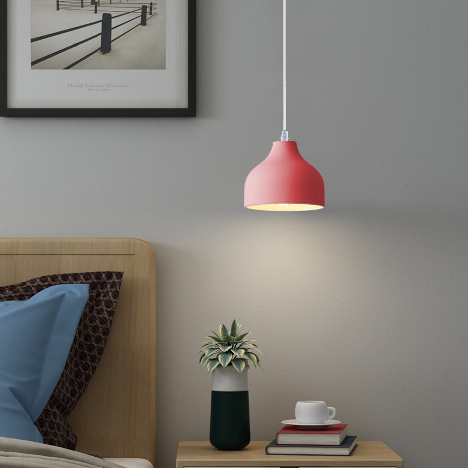 Modern Metal Pink Colour Easy Fit Lampshade~2235-3