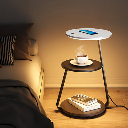 Smart Nightstand With Wireless Charger & Night Light-1