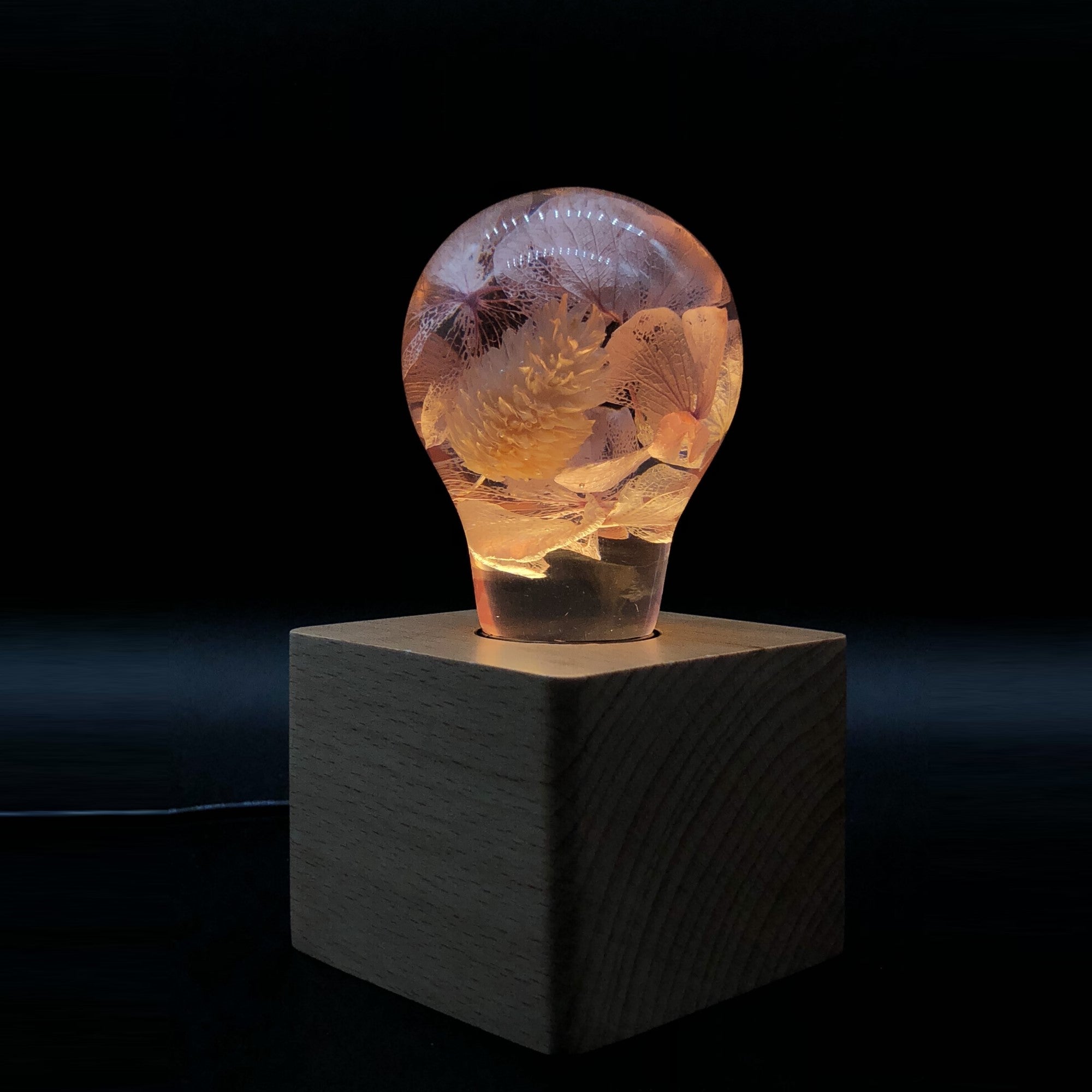 Table Lamp - Pink Hydrangea-0