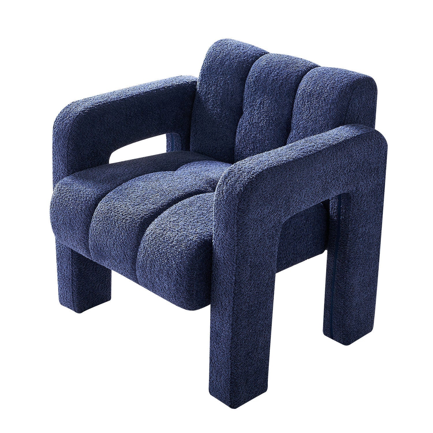 Wide Boucle Upholstered Accent Chair-1