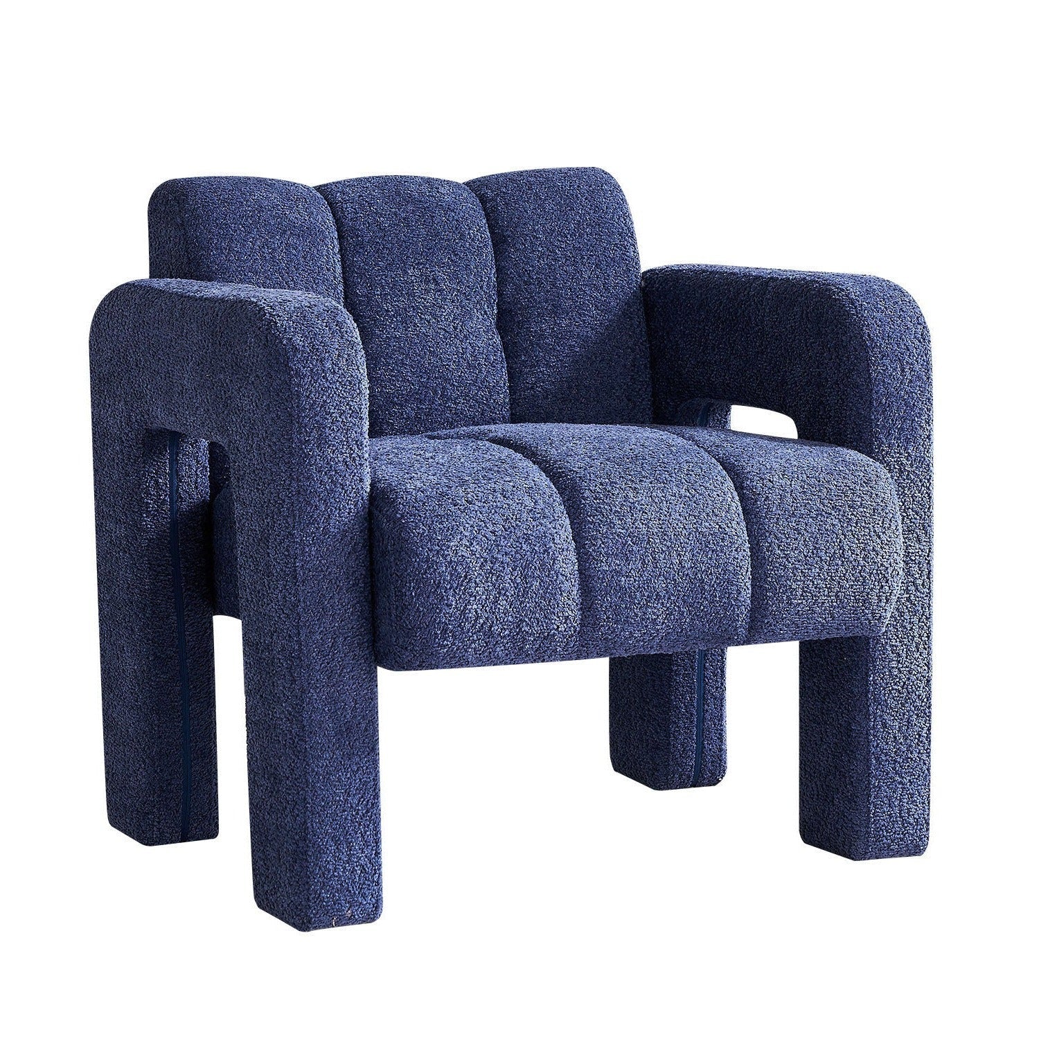 Wide Boucle Upholstered Accent Chair-0