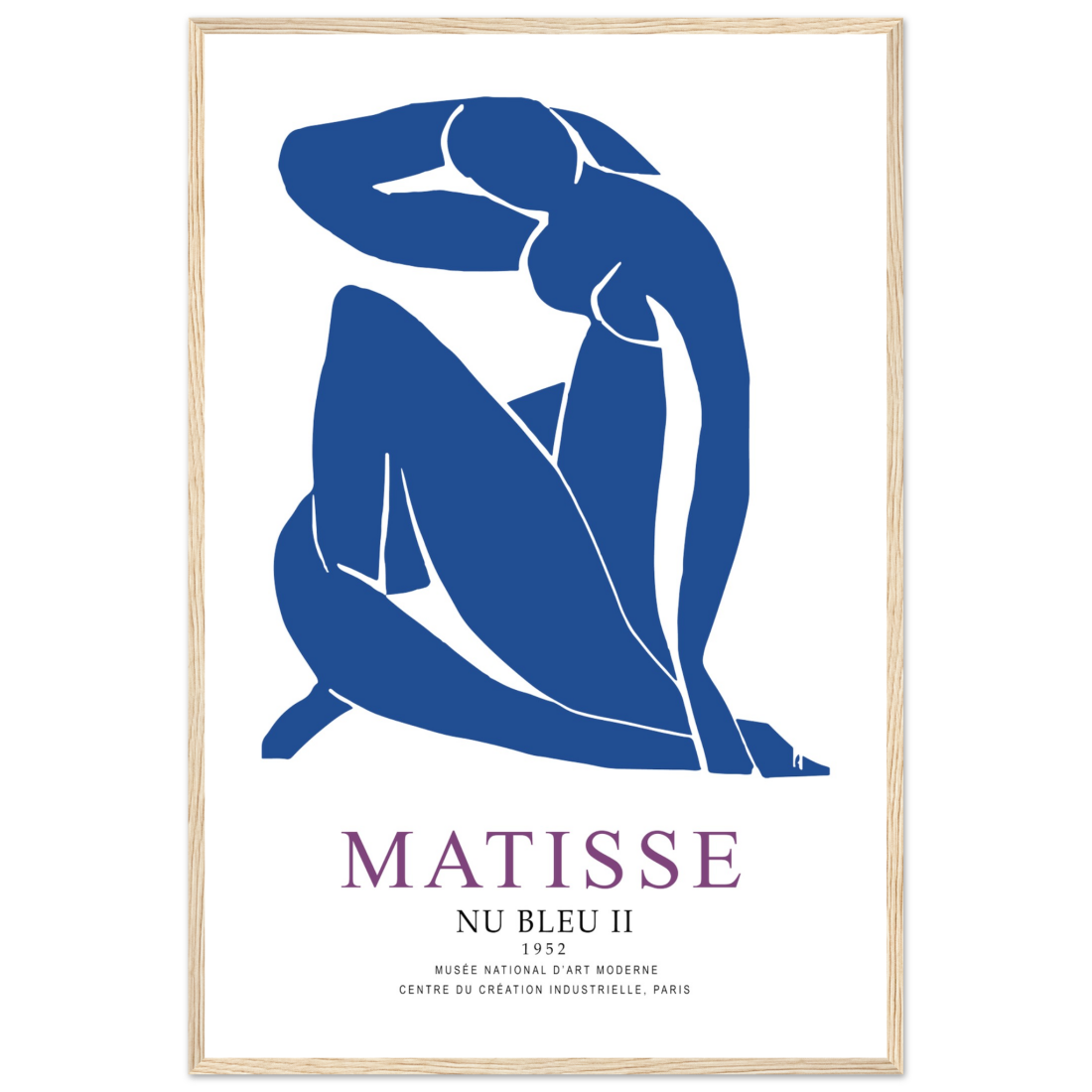 Henri Matisse Nu Bleu II (Blue Nude II) 1952 Artwork Poster-12