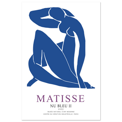 Henri Matisse Nu Bleu II (Blue Nude II) 1952 Artwork Poster-2