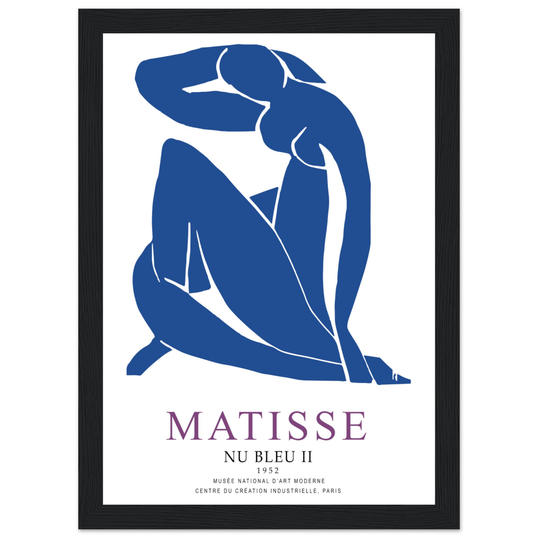 Henri Matisse Nu Bleu II (Blue Nude II) 1952 Artwork Poster-0