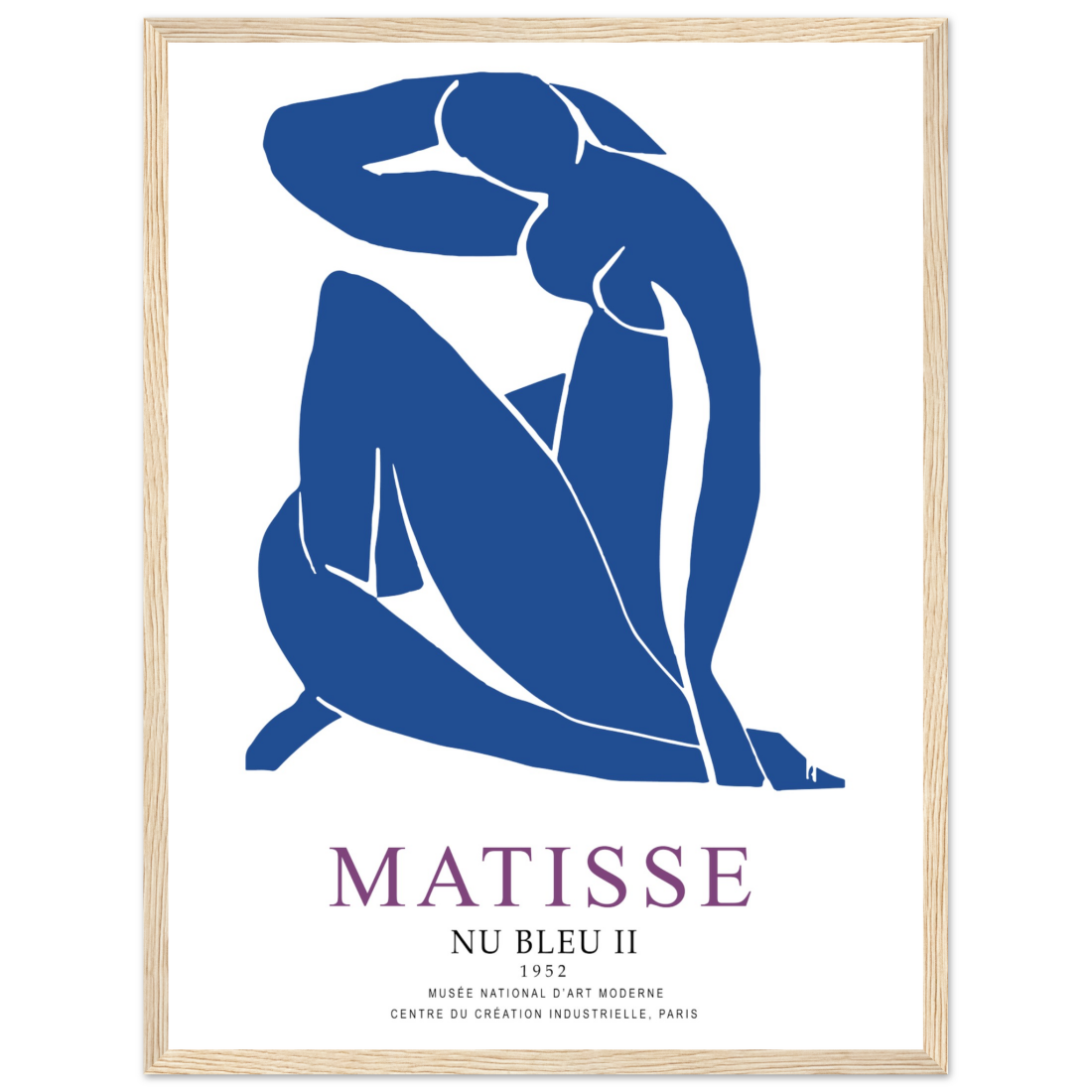 Henri Matisse Nu Bleu II (Blue Nude II) 1952 Artwork Poster-11