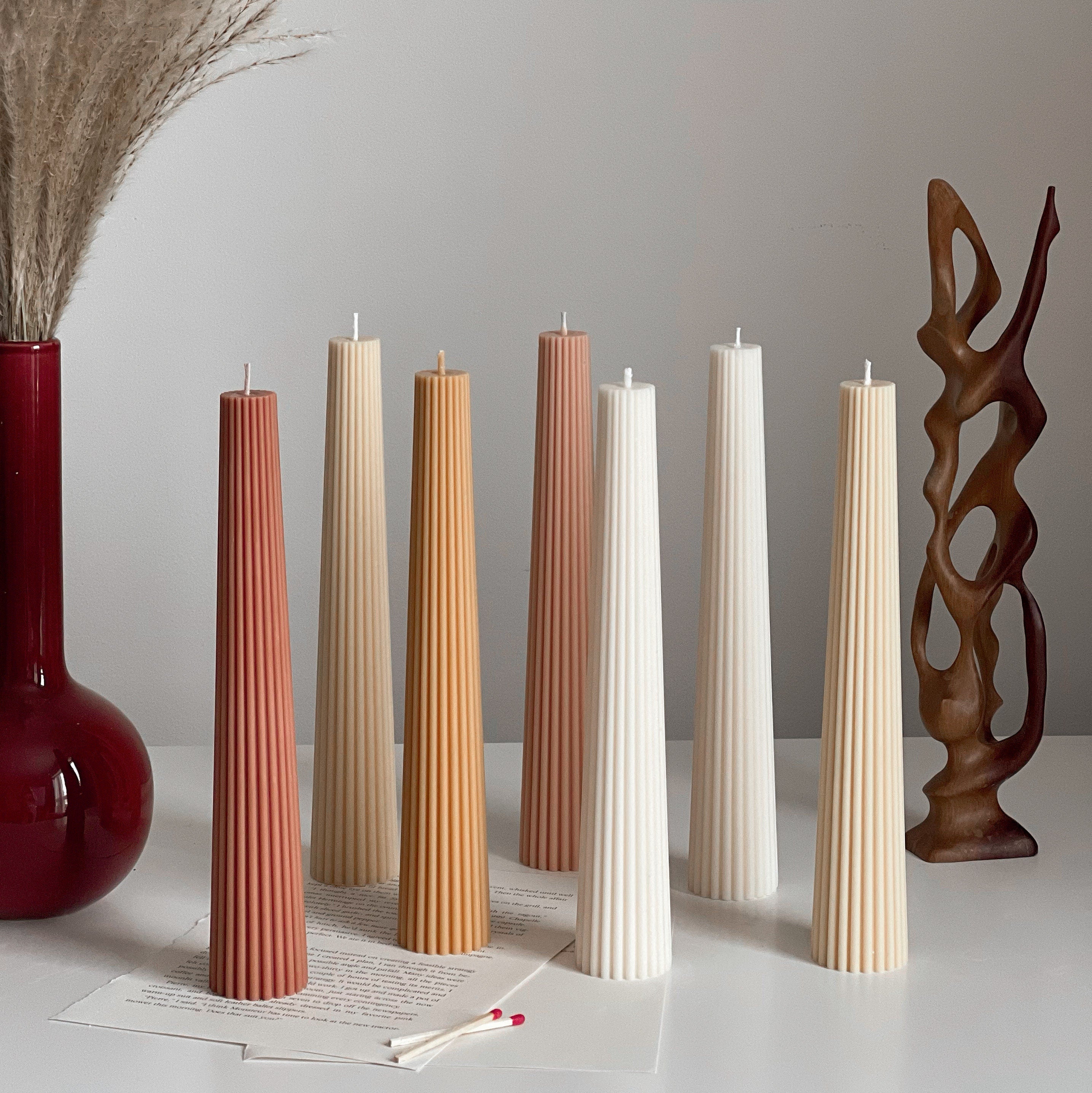 Greko Column Ribbed Candle-0