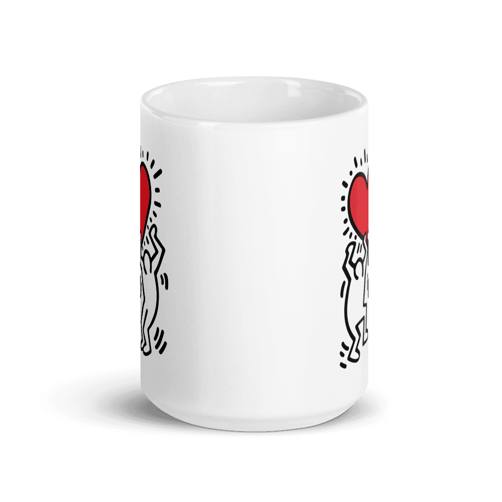 Men Holding Heart Icon, Street Art Mug-6