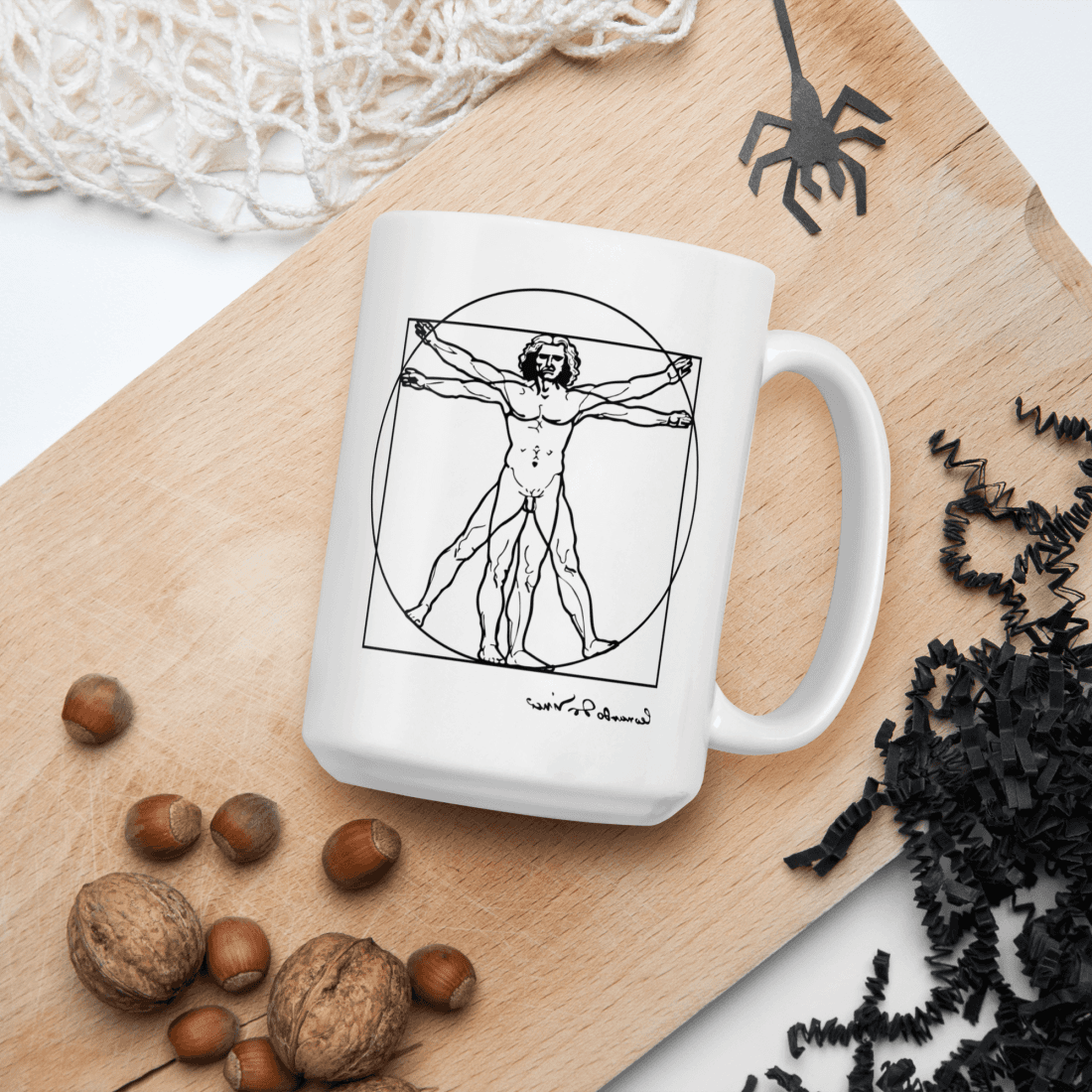 Leonardo Da Vinci, Vitruvian Man Sketch Mug-6