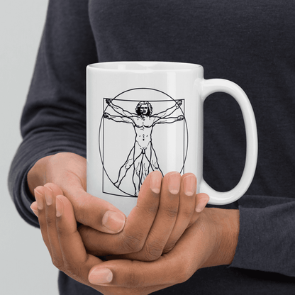 Leonardo Da Vinci, Vitruvian Man Sketch Mug-8