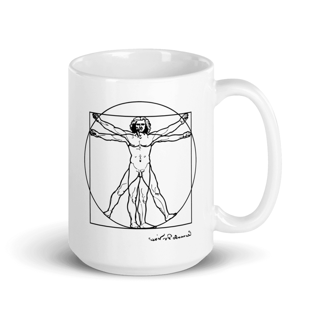 Leonardo Da Vinci, Vitruvian Man Sketch Mug-7