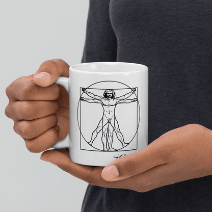 Leonardo Da Vinci, Vitruvian Man Sketch Mug-2