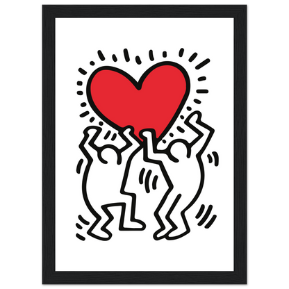 Men Holding Heart Pop Art Poster-0