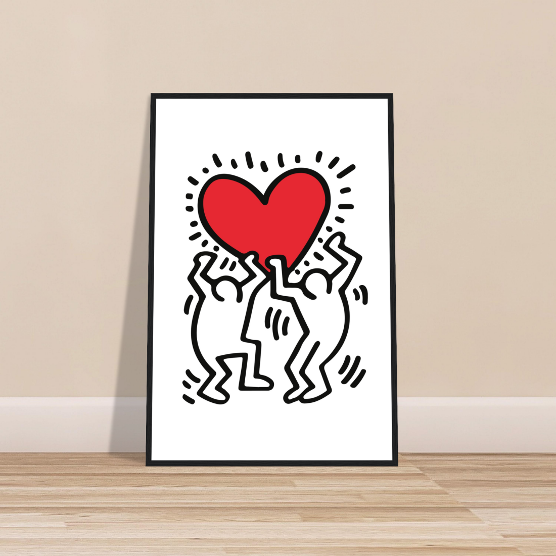 Men Holding Heart Pop Art Poster-1